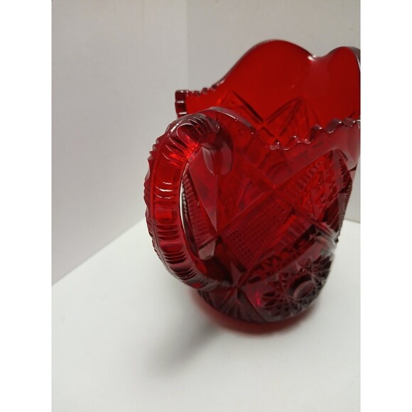 Vintage Westmoreland Ruby Red Amberina Glass 6" Pitcher Glows! - Picture 4 of 15